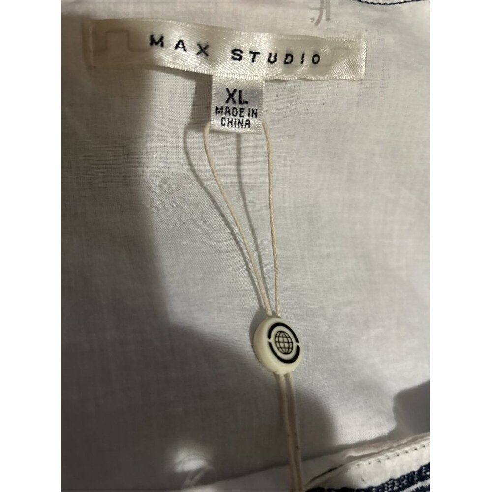 Max Studio Dress Pleated Midi Cotton Sleeveless Floral Boho Spring New - Picture 11 of 14
